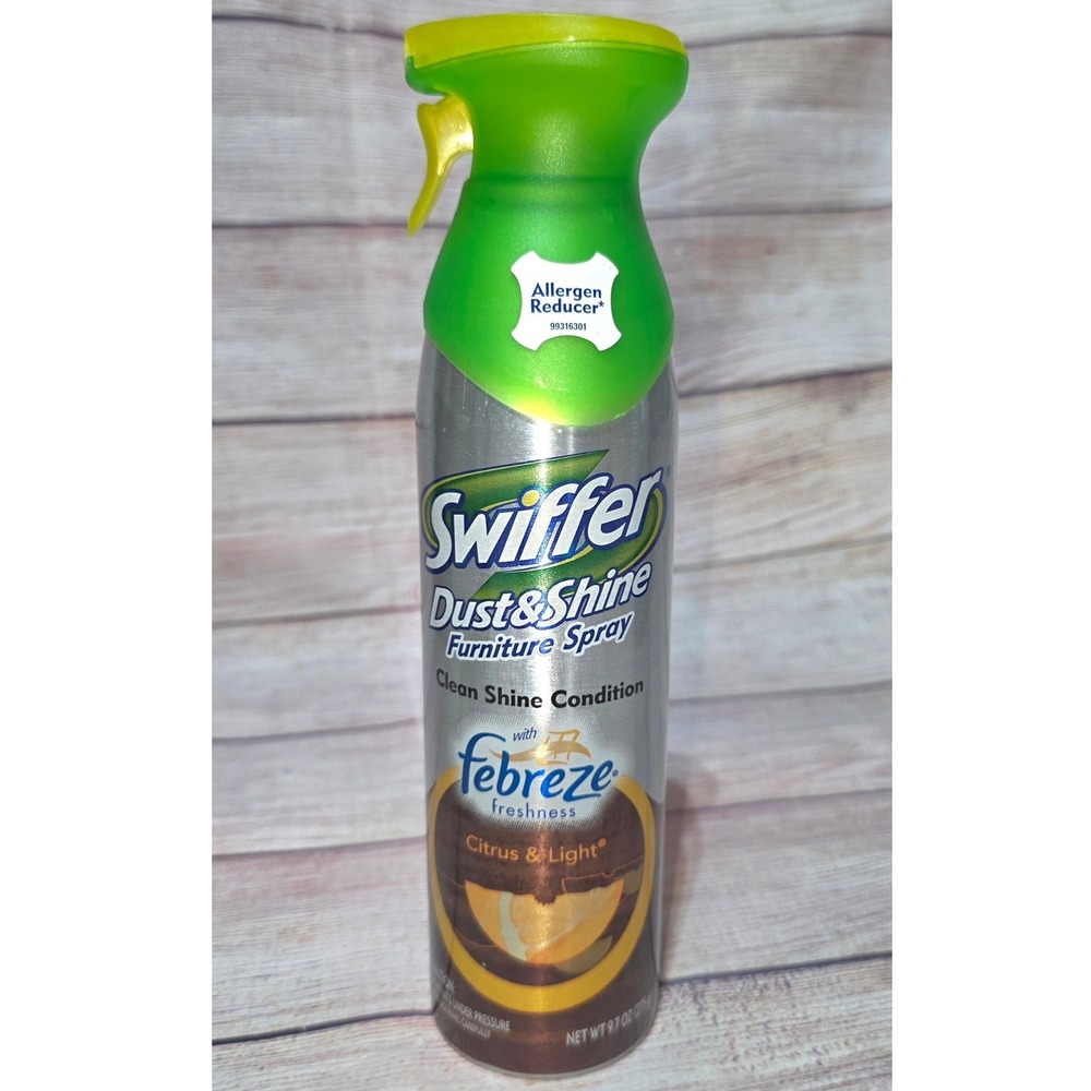 DISCONTINUED Swiffer Dust & Shine Furniture Spray Citrus & Light Febreze 9.7Oz